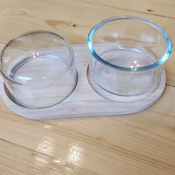 Horizon Cloche Board Tray with 2 Glass Dome Lids - Picture 9 of 11